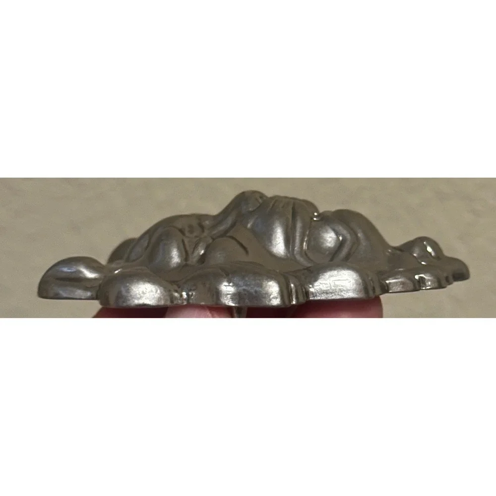 Lion Head Belt Buckle Silver Tone Metal 3D Sculpted Animal Design Mens Fierce
